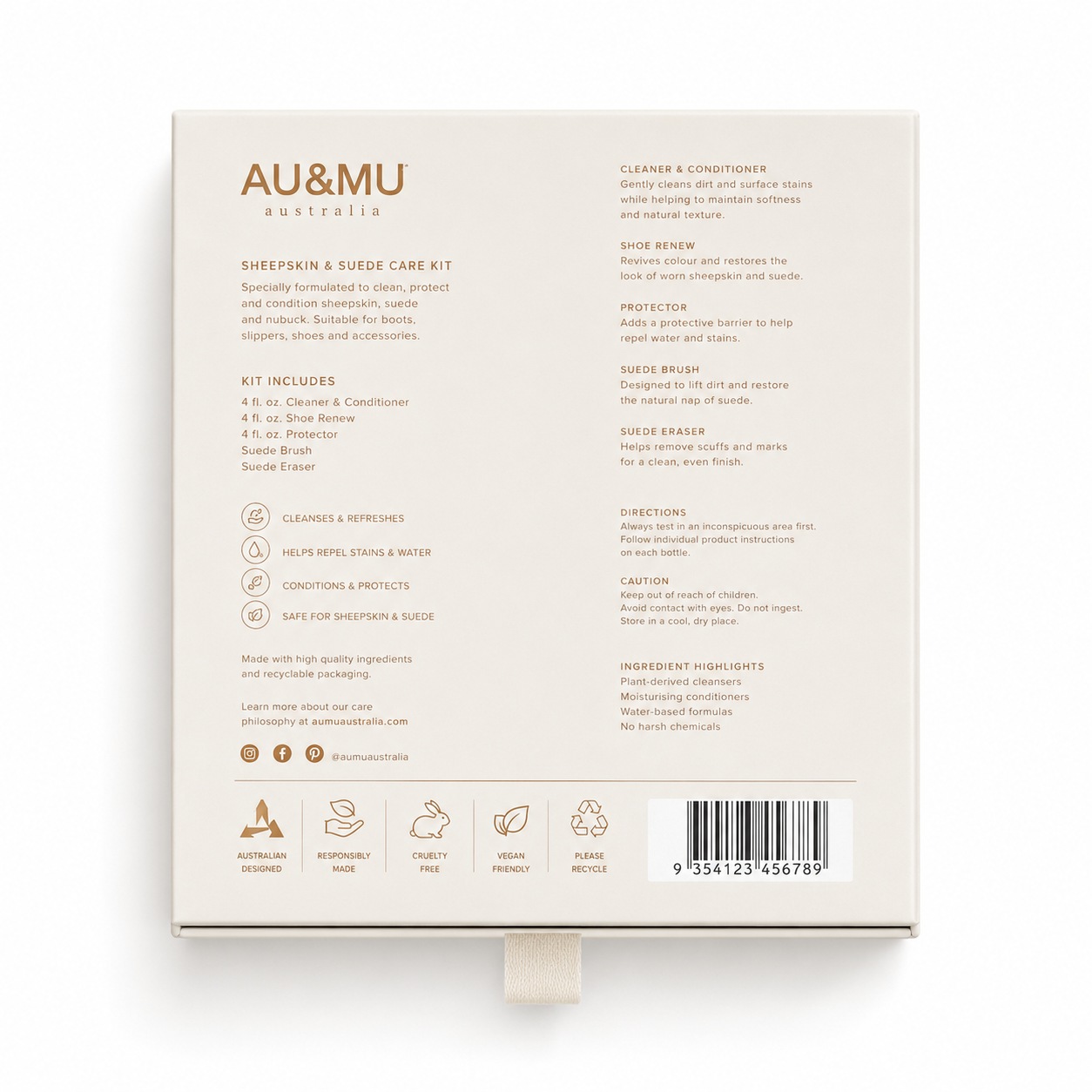 AUMU Footwear Care Kit styled view