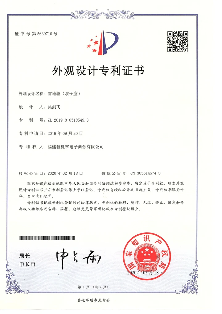 双子座雪地靴外观设计专利文件缩略图