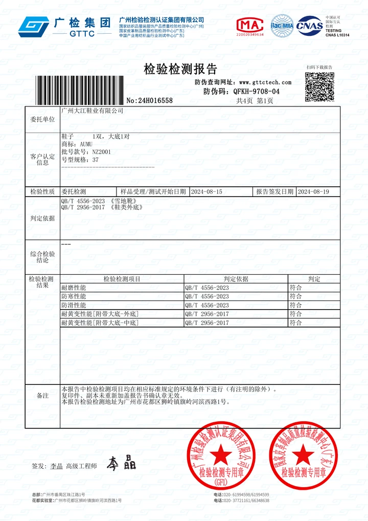 狮子座 NZ2001 性能检测报告文件缩略图